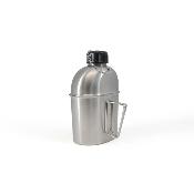 Stainless Steel Canteen - Gourde + Quart en inox