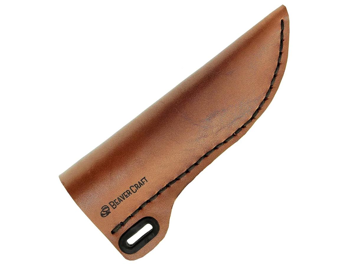 Øyo LIA - Couteau de chasse/de plein air avec étui de protection en cuir -  Holz