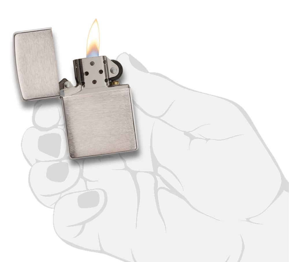 Briquet Tempête - Chrome Brushed